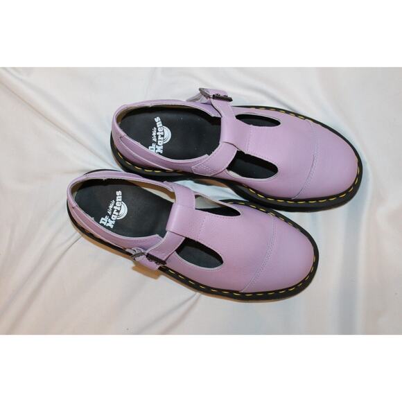 NIB DR. MARTENS WOMEN'S BETHAN LEATHER LOAFER SANDALS LILAC $160 - Picture 4 of 6